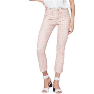 Paige Micro Reef Plaid Print Colette Crop Jeans